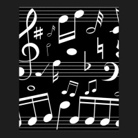 Dancing Music Notes Black And White Classic T-shirt | Artistshot