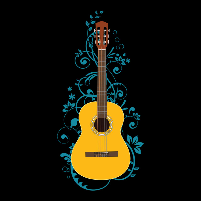 Classical Acoustic Guitar Flowering Vines V-neck Tee | Artistshot