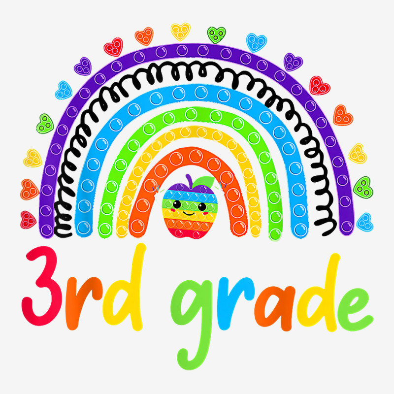 Rainbow 100 Days Of 3rd Grade Poppin 100th Day Pop It T Shirt Shield Patch | Artistshot