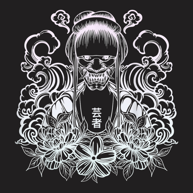 Samurai Warrior Geisha, Hannya Oni Mask Japan Anime T Shirt T-Shirt by pearleql2katnik | Artistshot