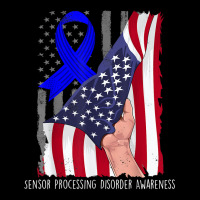 Sensor Processing Disorder Shirt Awareness American Flag T Shirt Adjustable Cap | Artistshot