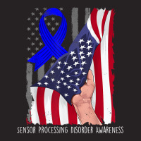 Sensor Processing Disorder Shirt Awareness American Flag T Shirt Vintage Cap | Artistshot