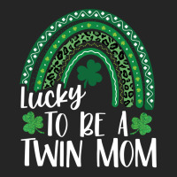 Lucky To Be A Twin Mom St Patrick's Day Leopard Rainbow Long Sleeve T Unisex Hoodie | Artistshot