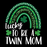 Lucky To Be A Twin Mom St Patrick's Day Leopard Rainbow Long Sleeve T Men's 3/4 Sleeve Pajama Set | Artistshot