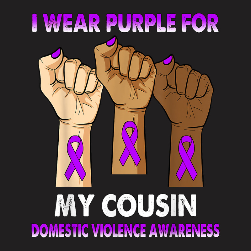 Silence Hand I Wear Purple For My Cousin Domestic Violence T Shirt T-Shirt by casimircorjki0 | Artistshot