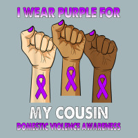 Silence Hand I Wear Purple For My Cousin Domestic Violence T Shirt Unisex Sherpa-lined Denim Jacket | Artistshot