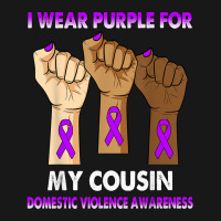 Silence Hand I Wear Purple For My Cousin Domestic Violence T Shirt Flannel Shirt | Artistshot