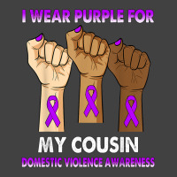 Silence Hand I Wear Purple For My Cousin Domestic Violence T Shirt Vintage T-shirt | Artistshot