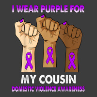 Silence Hand I Wear Purple For My Cousin Domestic Violence T Shirt Men's Polo Shirt | Artistshot