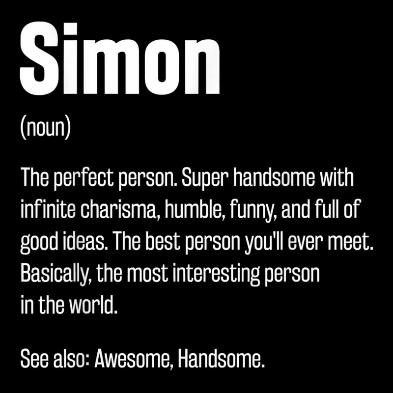 Simon Definition Funny First Name Humor Nickname T Shirt Pocket T-Shirt by casimircorjki0 | Artistshot