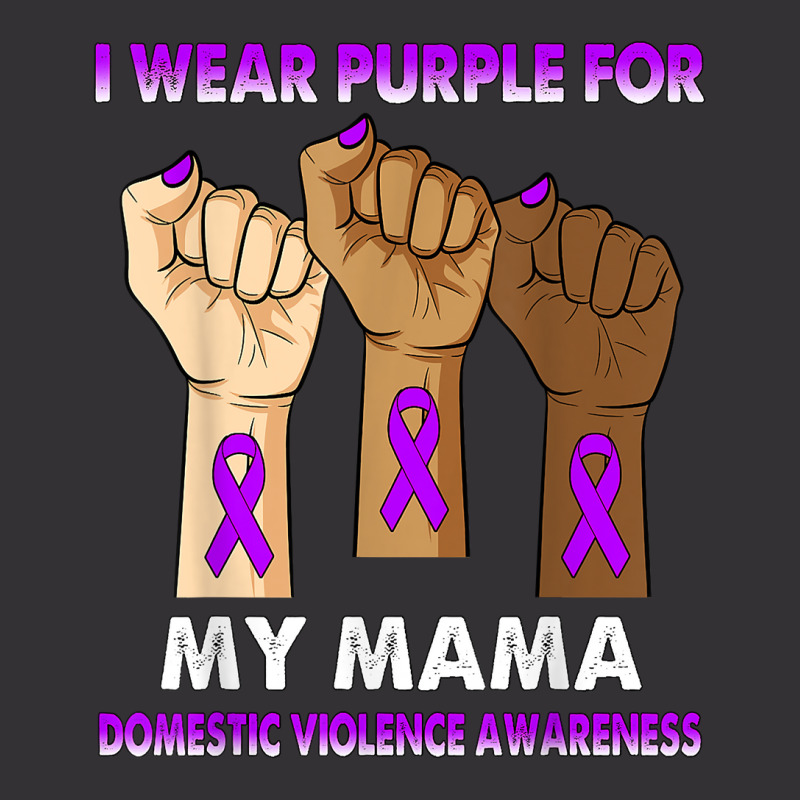 Silence Hand I Wear Purple For My Mama Domestic Violence T Shirt Vintage Hoodie And Short Set by kaykemyjoa | Artistshot