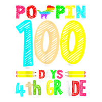 Poppin 100 Days 4th Grade Dinosaur Primary School Kid T Shirt Youth Zipper Hoodie | Artistshot