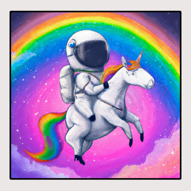 Astronaut Riding Rainbowcorn Pocket T-shirt | Artistshot