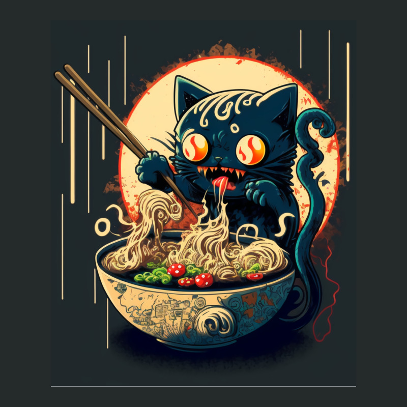 Cat Eating Ramen Women's Triblend Scoop T-shirt by raillytakekik | Artistshot