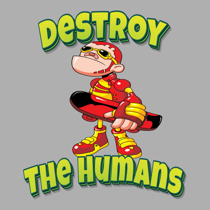 Destroy The Humans Robot Skater Ladies Fitted T-Shirt by sinicaristc | Artistshot