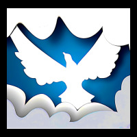 Holy Spirit Dove Coming Down From Heaven Layered Paper Style 1 Abstrac Adjustable Cap | Artistshot