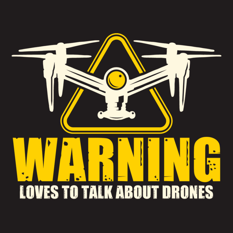 Warning Loves To Talk About Drones Flying Aircraft Robotics Waist Apron | Artistshot