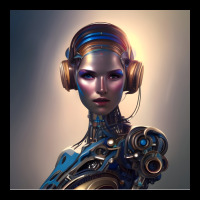 Ai Robot Girl With Headphones Legging | Artistshot