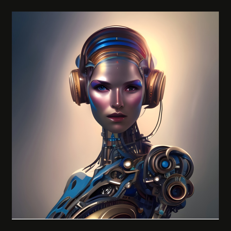 Ai Robot Girl With Headphones Scorecard Crop Tee by dolaretsernf | Artistshot