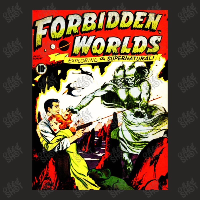 Forbidden Worlds Ladies Fitted T-Shirt by Pinkbubbles | Artistshot