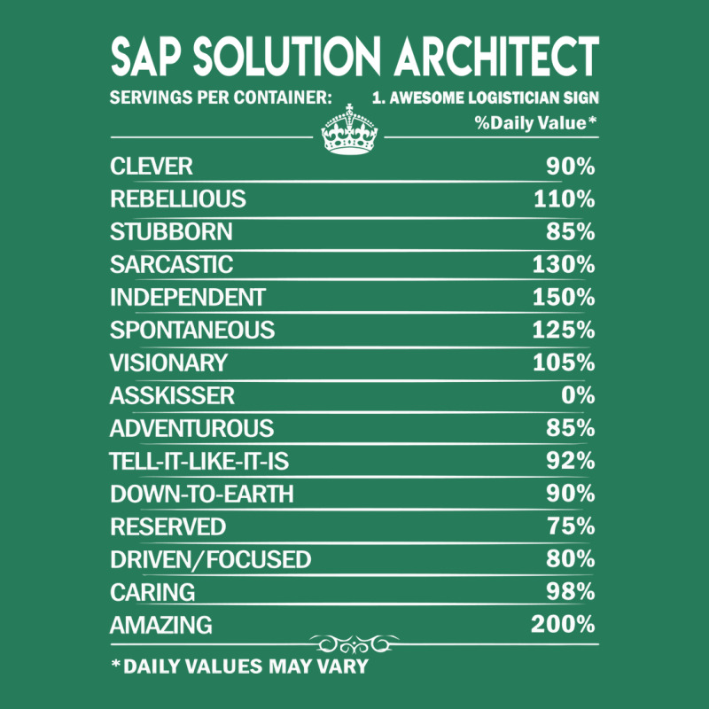 Sap Solution Architect T  Daily Factors 2 Gift Item Tee T-shirt | Artistshot