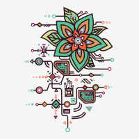 Flower Algorithm Drawstring Bags | Artistshot