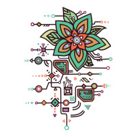 Flower Algorithm Sticker | Artistshot