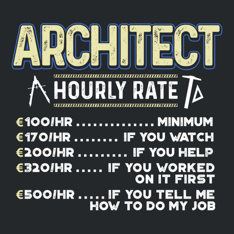 Architect Funny Yellow Crewneck Sweatshirt | Artistshot