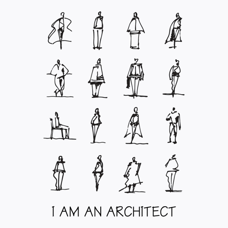 I Am An Architect People Sketches Black Green T-shirt | Artistshot