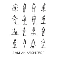 I Am An Architect People Sketches Black Green V-neck Tee | Artistshot