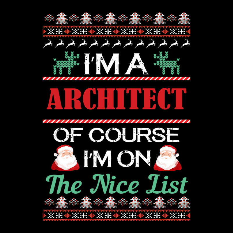 Im A Architect Of Course Im On The Nice List Architect Christmas Gift Men's Long Sleeve Pajama Set | Artistshot