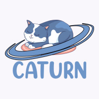 Caturn Sleeping Cat On Planet Saturn Astronomy Tank Top | Artistshot