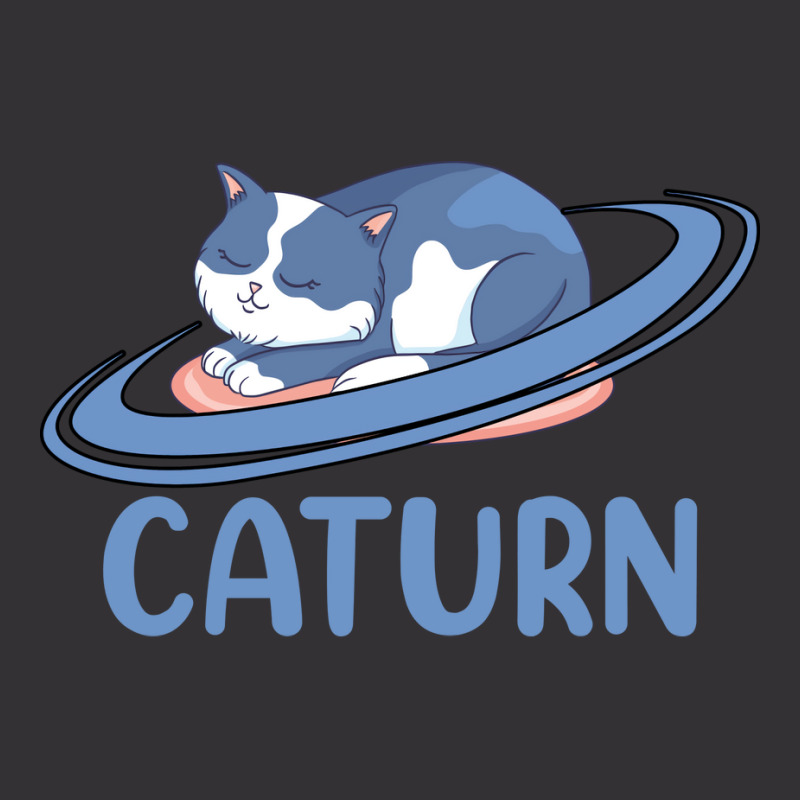 Caturn Sleeping Cat On Planet Saturn Astronomy Vintage Hoodie | Artistshot