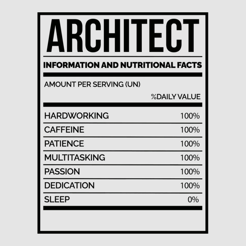 Awesome And Funny Nutrition Label Architect Architects Architecture Sa Exclusive T-shirt | Artistshot