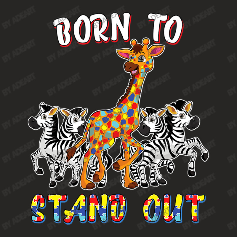 Autism Awareness Born To Stand Out Ladies Fitted T-Shirt by AdeArt | Artistshot