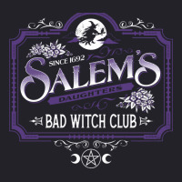 Salem's Daughters   Bad Witch Club   Halloween   Spooky   Goth Unisex Sherpa-lined Denim Jacket | Artistshot