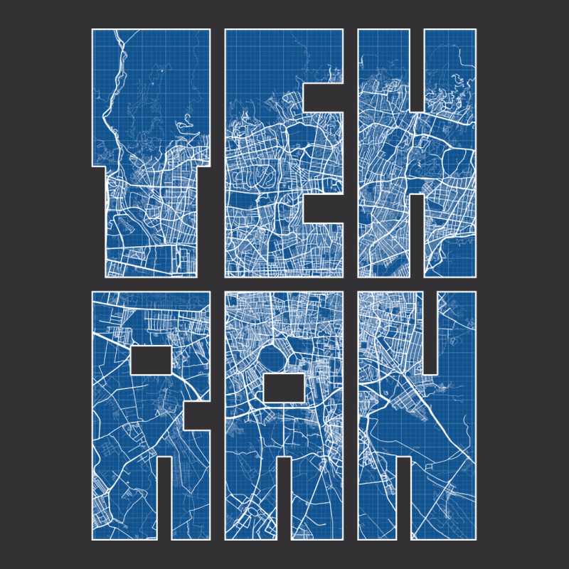 Tehran Iran City Map Typography Blueprint Vintage Short | Artistshot