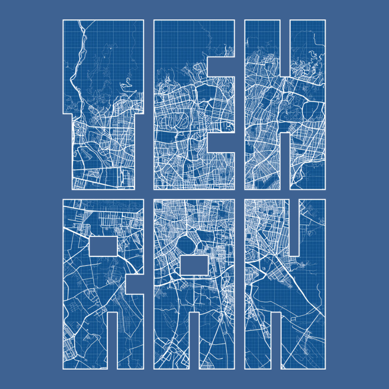 Tehran Iran City Map Typography Blueprint Men's Polo Shirt | Artistshot