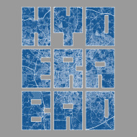 Hyderabad India City Map Typography Blueprint Graphic T-shirt | Artistshot