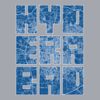 Hyderabad India City Map Typography Blueprint Long Sleeve Shirts | Artistshot