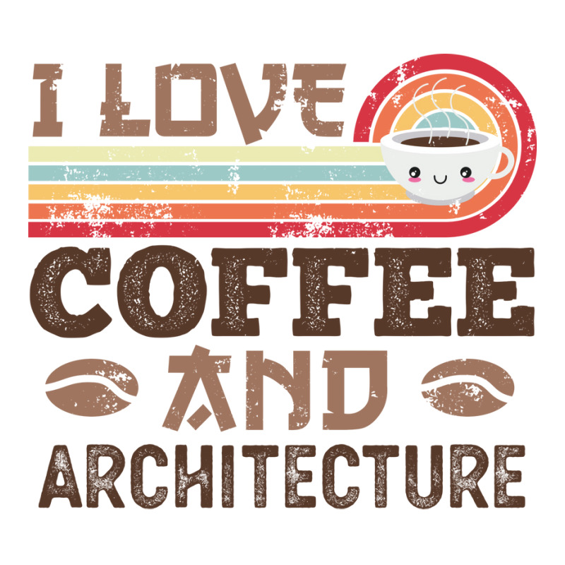 I Love Coffee And Architecture Retro Sunset Gift Quote Men's T-shirt Pajama Set | Artistshot