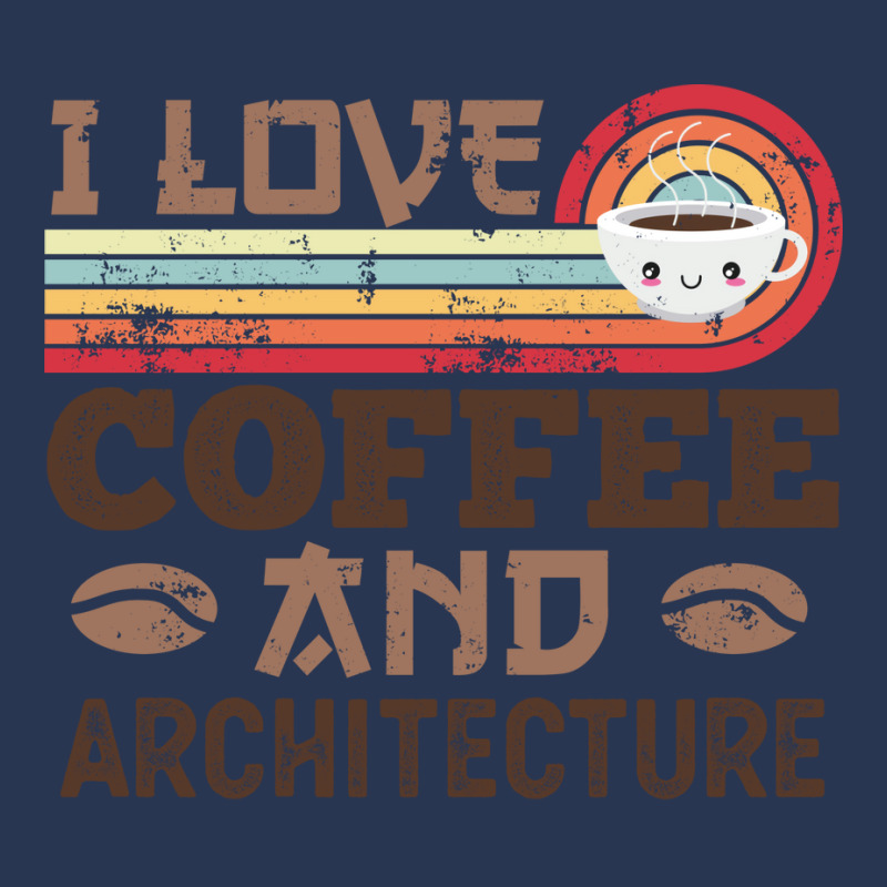 I Love Coffee And Architecture Retro Sunset Gift Quote Men Denim Jacket | Artistshot