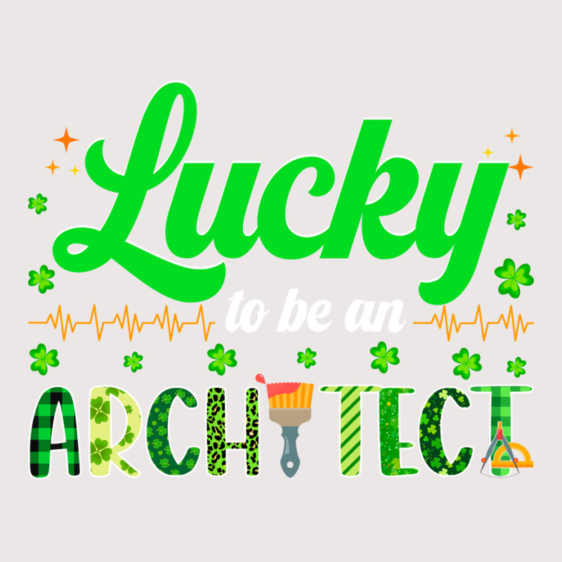 Retro Lucky To Be An Architect Shamrock Irish Patricks Day Hippie Pocket T-shirt | Artistshot