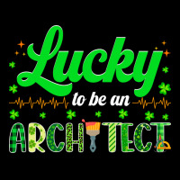 Retro Lucky To Be An Architect Shamrock Irish Patricks Day Hippie Men's Long Sleeve Pajama Set | Artistshot