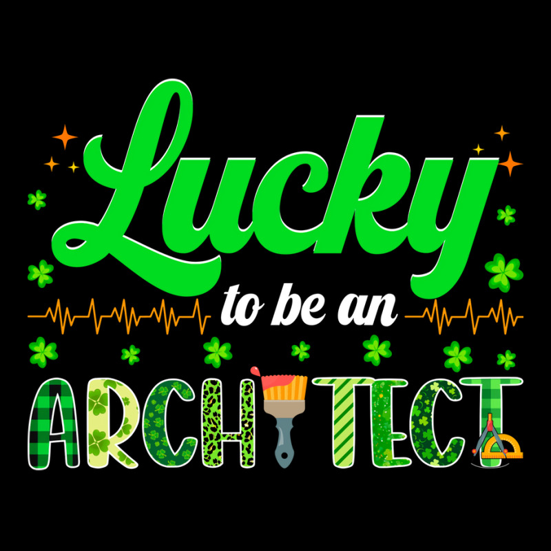 Retro Lucky To Be An Architect Shamrock Irish Patricks Day Hippie Men's Long Sleeve Pajama Set | Artistshot