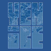 Venice Italy City Map Typography Blueprint T-shirt | Artistshot