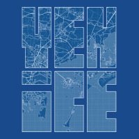 Venice Italy City Map Typography Blueprint Tank Top | Artistshot