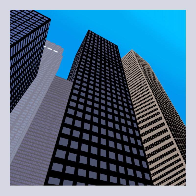 City Buildings And Blue Sky Summer Fleece Short | Artistshot