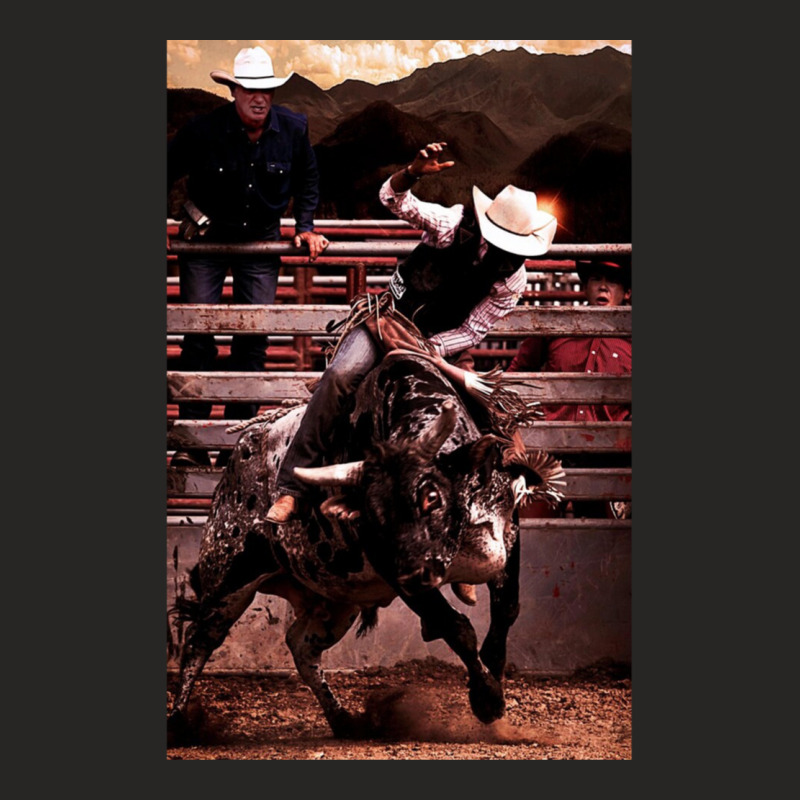 Bucking Bull Ladies Fitted T-Shirt by JacobDouglasSchlichting | Artistshot