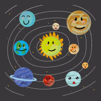 Cute Planets Solar System Space Science Astronomy Blue Ladies Curvy T-shirt | Artistshot